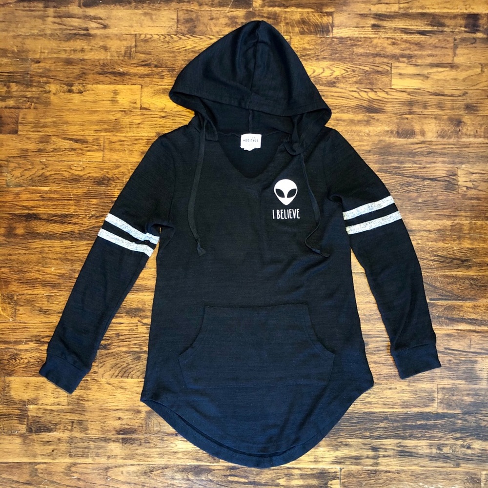 Alien Design Pullover Hoodie